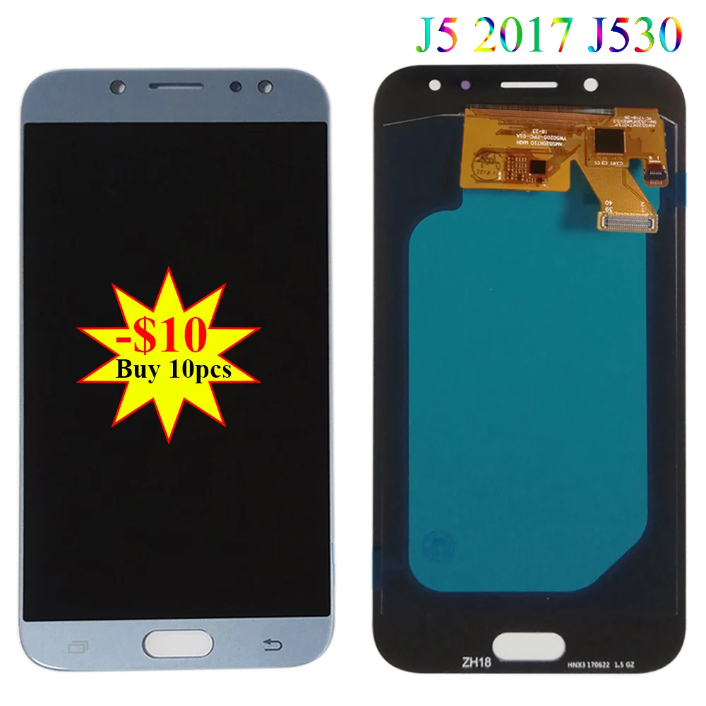

Super AMOLED LCD Display For Samsung J5 Pro 2017 J530 J530F Touch Screen Pantalla J530M J530G J530Y LCD Digitizer Assembly Tela