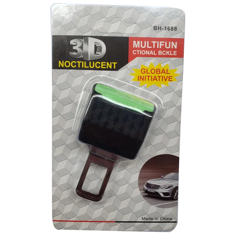 

1 Pack Luminous Car Seat Safety Belt Extender 7/8'' Metal Tongue Extension Buckle Clip Plug 8.5*5*3cm 3.3*2*1.2"