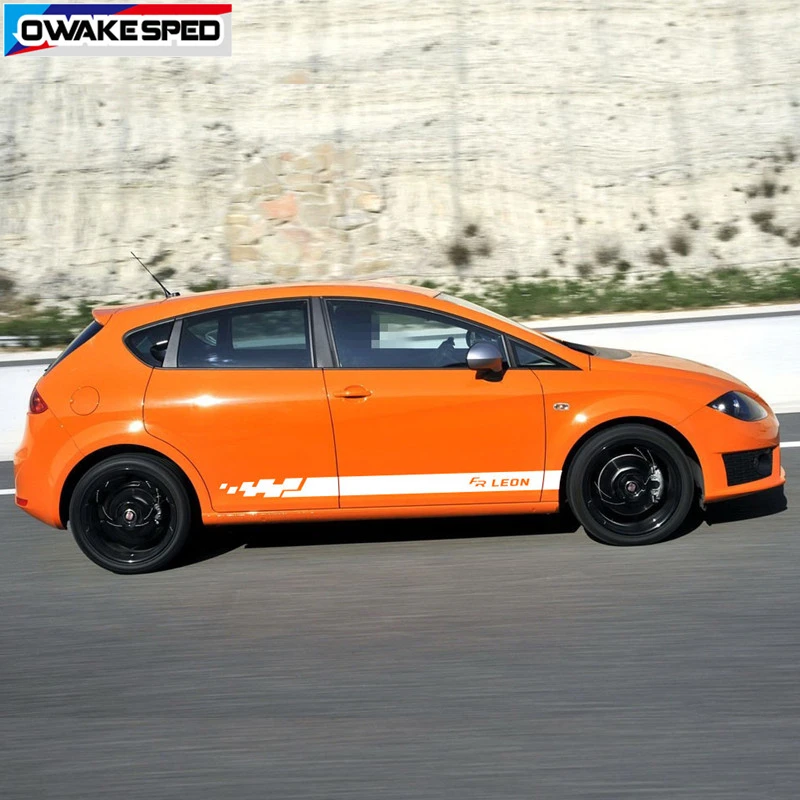Двусторонние гоночные полосы для Seat Leon FR TGI ST SC TSI Cupra наклейки на дверь автомобиля