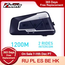 HEROBIKER 1200M BT Motorcycle Helmet Intercom Waterproof Wireless Bluetooth Moto Headset Interphone with FM Radio for 2 Rides