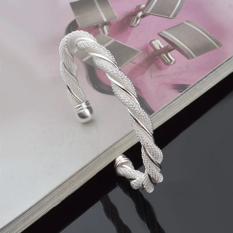 XIYANIKE стерлингового серебра 925 креативный модный витой браслет и браслет для женщин пара классические ювелирные изделия ручной работы Регулируемый
