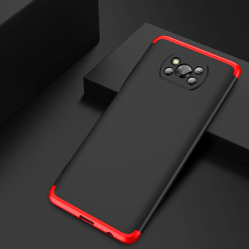 Чехол для Xiaomi POCO X3 Pro противоударный матовый с полной защитой на 360 градусов
