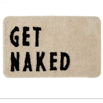 

Fluffy Bathmat Funny Letters Bathroom Rug Bath Tub Side Carpet Function Entrance Mats Floor Mat Anti Slip Rugs Home Decor