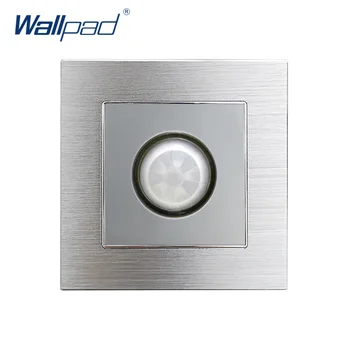 

New Arrival Motion Sensor Switches Wallpad Luxury Wall Light Switch Grey Aluminum Alloy Panel Interrupteur