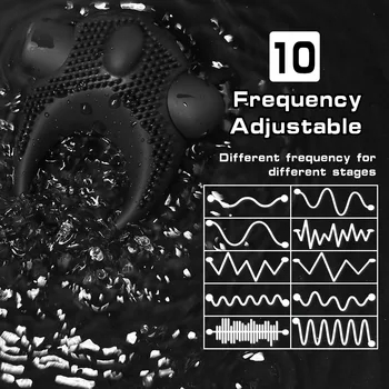 Cock Ring Vibrating For Men Delayed Ejaculation Penis Ring 10 Speeds Vibrator USB Charging Silicone G-spot Massager Sextoys Shop 5