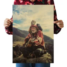 [C104] роам старый хиппи Ностальгический ретро плакат из крафт-бумаги экран для помещений кафе декоративная живопись