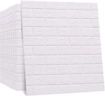 

3D Wall Sticker Decorative Faux Foam Wallpaper for Interior TV Walls/Sofa Background Wall Decor DIY Peel and Stick Easy