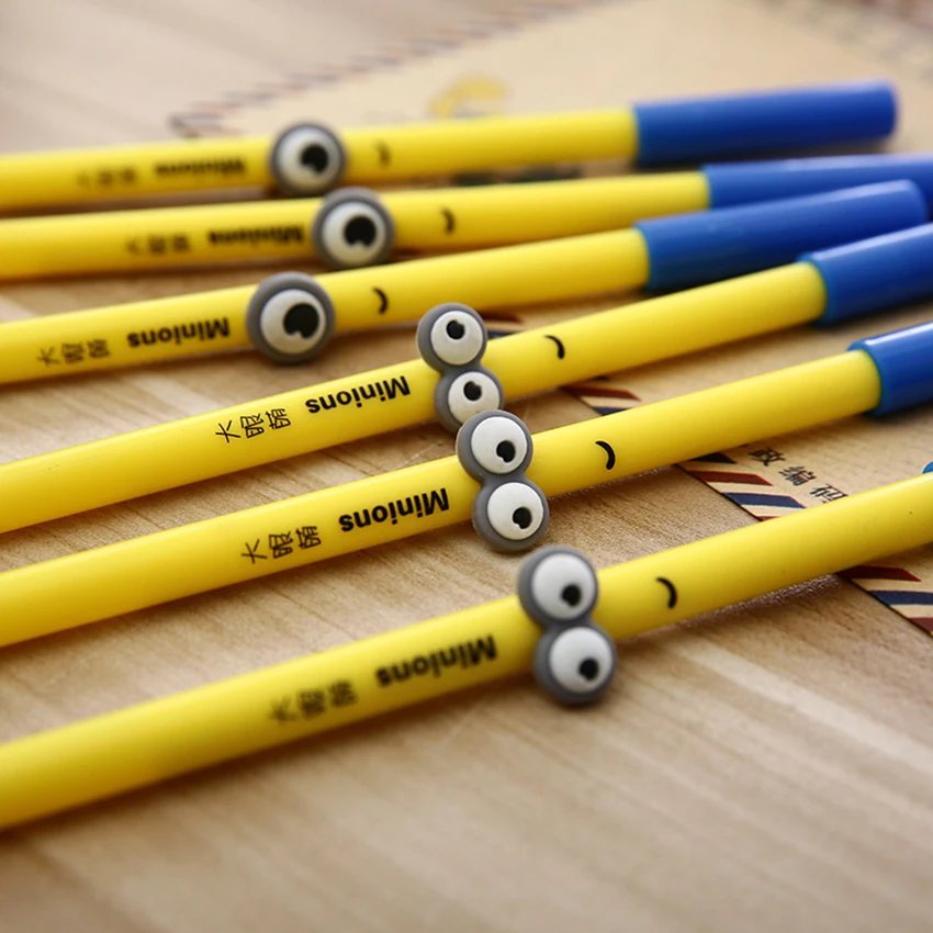 1 шт. Высококачественная силиконовая гелевая ручка маленькие желтые Мультяшные креативные Монокулярные ручки для глаз школьные принадлежности