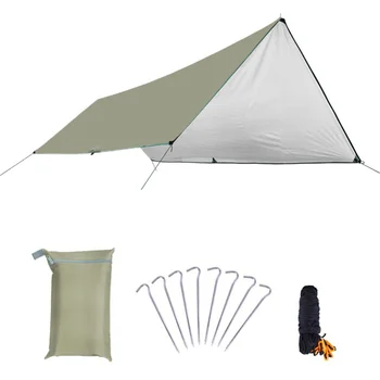 

Ultralight Tarp Outdoor Camping Survival Sun Shelter Shade Awning Silver Coating Waterproof Beach Tent Camping Blanket