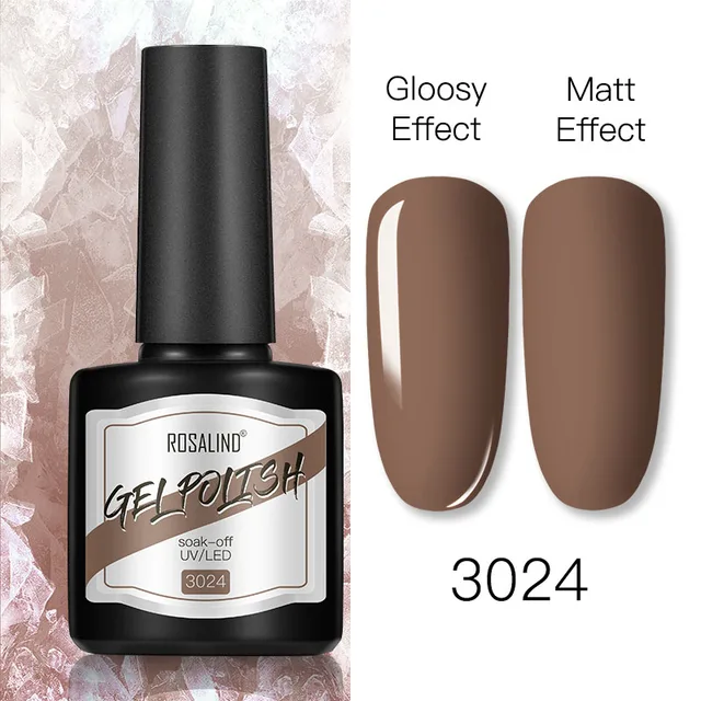 ROSALIND 8ml Gel Nail Polish Shiny Matte Effect Gel Polish For Manicure Nail Art Design Semi Permanent Painting Varnishes Gel RS17-3024
