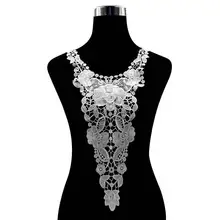 Водорастворимое кружево своими руками цветочный воротник полиэстер вышивка воротник Поддельный Воротник трехмерная полые вышивка воротник