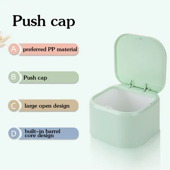 

Mini Waste Bin Desktop Home Garbage Basket Table Trash Can Swing for Home Office Table Trash Can Small Waste Bin