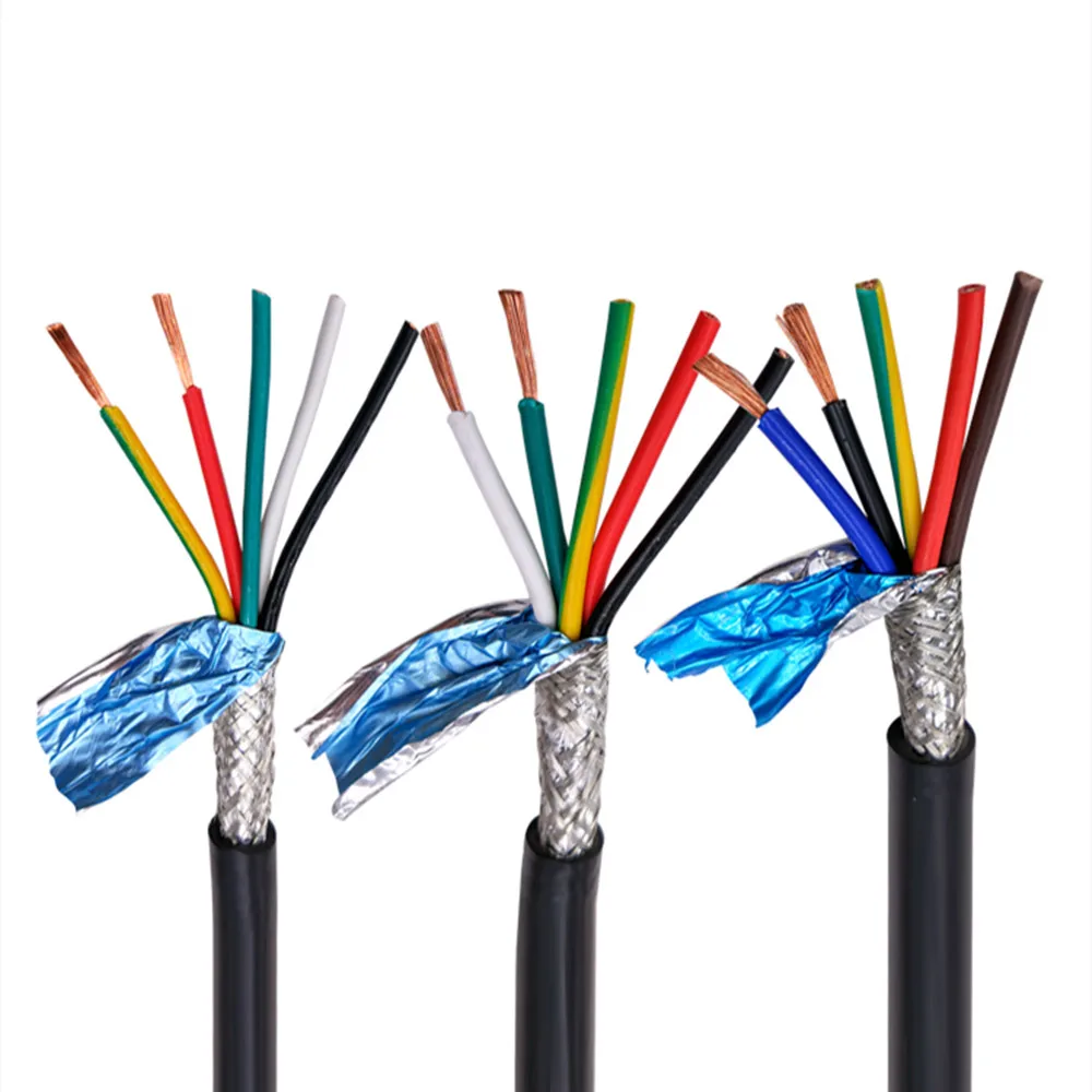 Multi-core shielded cable RVVP18AWG 0.75mm2 3 4 5 6 8 10 12 14 16 20 24 core anti-interference control signal wire