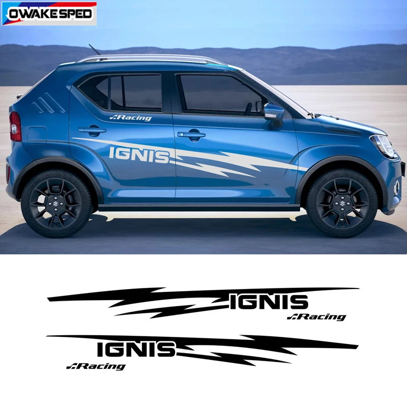 4PCSLOTRacingSportStripesCarBothSideBodyDecorStickerFor