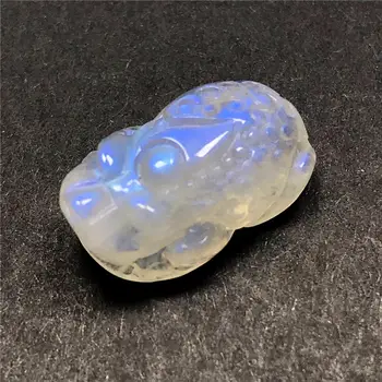 

Natural Frog Carved Moonstone Necklace Pendant For Woman Man Crystal 16x10x6mm Beads Yellow Blue Light Gemstone Jewelry AAAAA