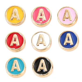 

100pcs Alphabet Letter Double Face Enamel Charms Jewelry Handmade Pendants Jewelry Making Handmade DIY Bracelet