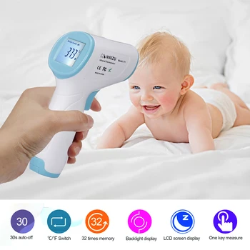 

Digital Forehead Thermometer Infrared Thermometer Non-contact Temperature Gauge high Precise Fever Alarm