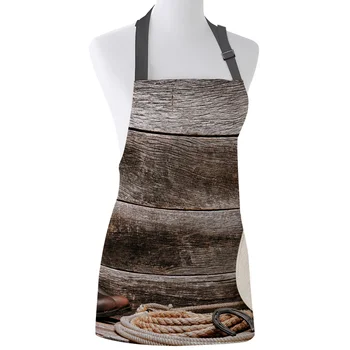 

Kitchen Apron Western Cowboy Sleeveless Aprons for Woman Adults Children Canvas Home Bib Cooking Cleaning Tools