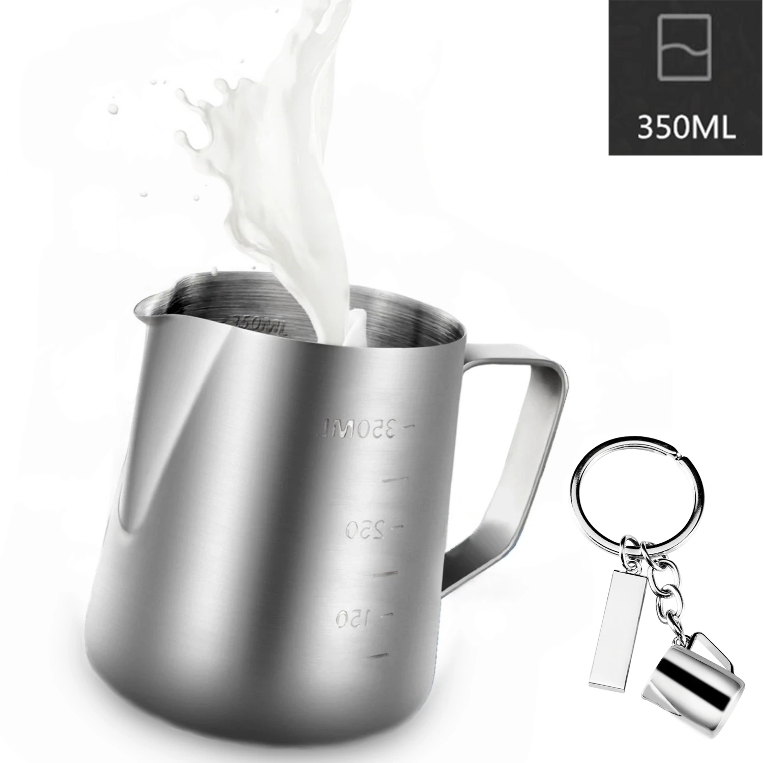 

Stainless Steel Milk Frothing Pitcher,Espresso Steaming Coffee Barista Craft Latte Cup Cappuccino Milk Jug Cream Frother Pitcher