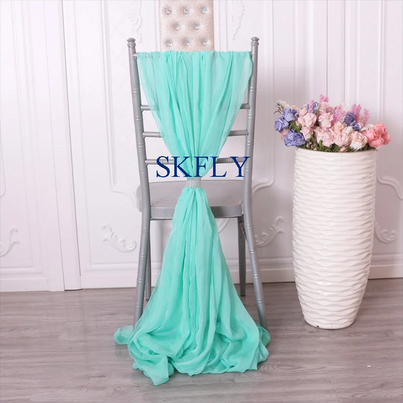 Sh030b Cheap Many Colors Custom Made Fancy Wedding Tiffany Blue Sheer