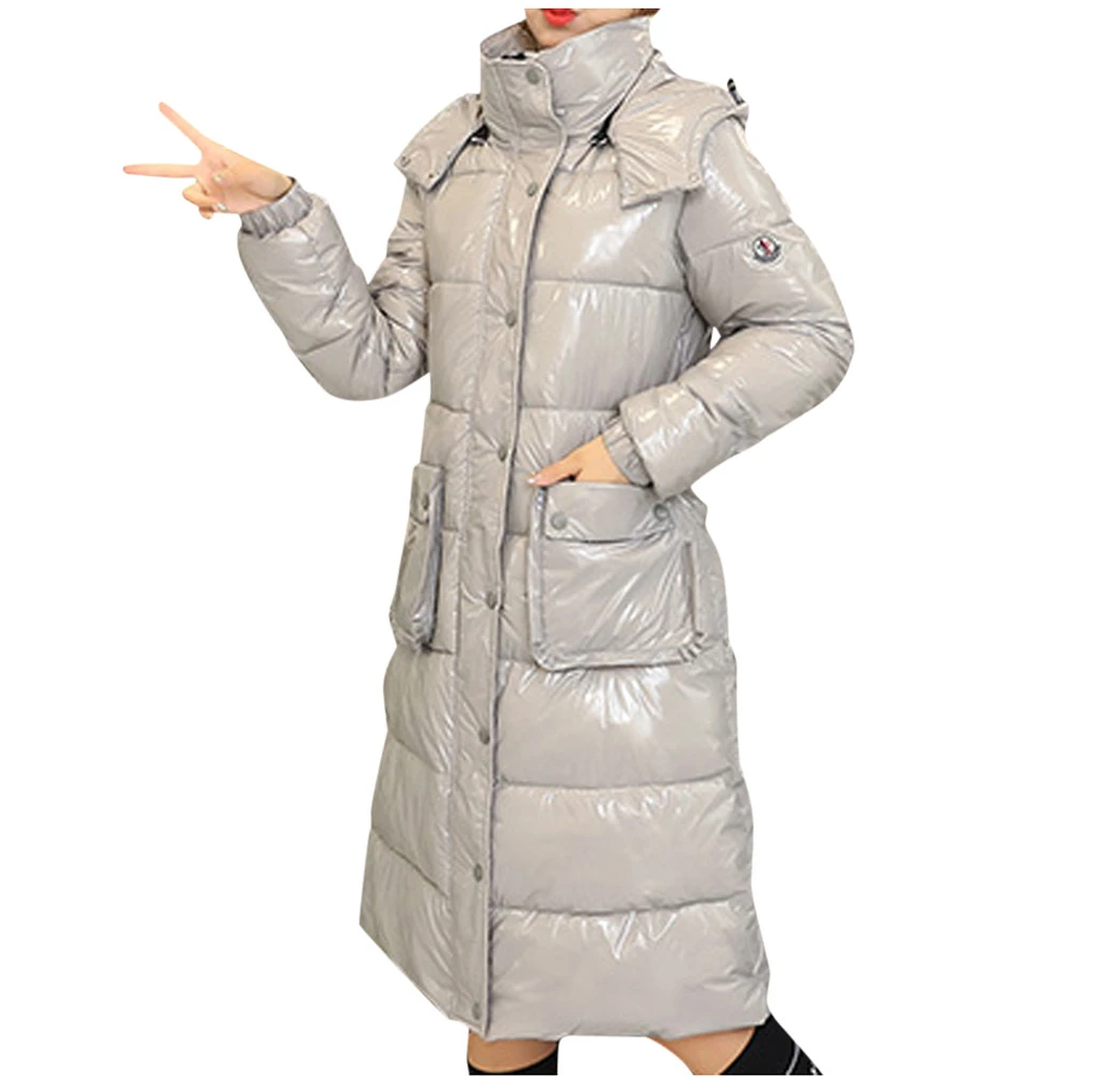 Длинная пуховая куртка CHAMSGEND Женское пальто для зимы и осени теплое пуховое