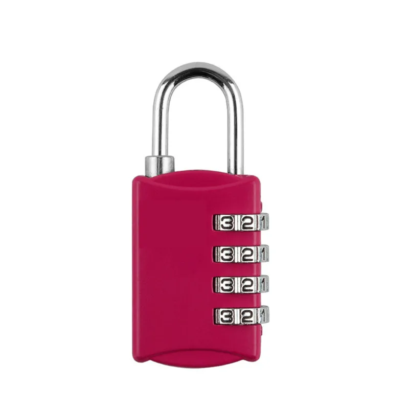 Горячая Распродажа цинковый сплав сбрасываемый 3/4 цифр числовой код пароль Комбинированный Замок безопасности путешествия чемодан сумка замок - Цвет: Rose Red