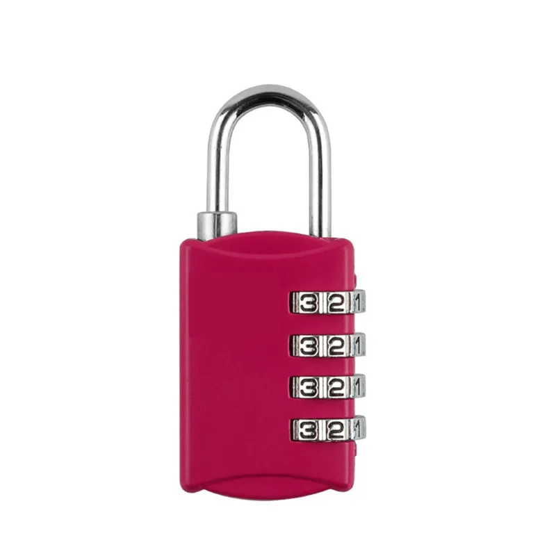 Rose Red Горячая Распродажа цинковый сплав сбрасываемый 3/4 цифр числовой код пароль Комбинированный Замок безопасности путешествия чемодан сумка замок - Цвет: Rose Red