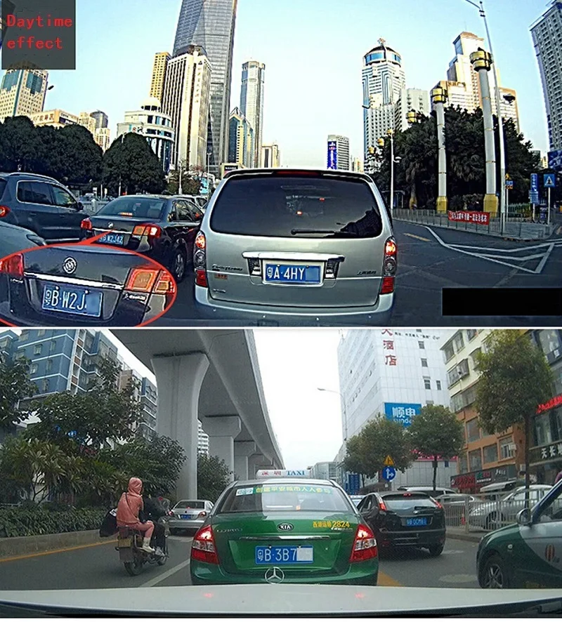 Dash Cam Dual Lens mini Car DVR Full HD 1080P 4" Touch Screen IPS With Backup Rear Camera Registrator Night Vision Video Recorde