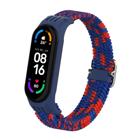Strap For Mi Band 7/6/5/4/3 Wristband Replacement Weave Colorful Bracelet For Xiaomi Mi Band 7 5 6 Amazfit Band 5 Band 6