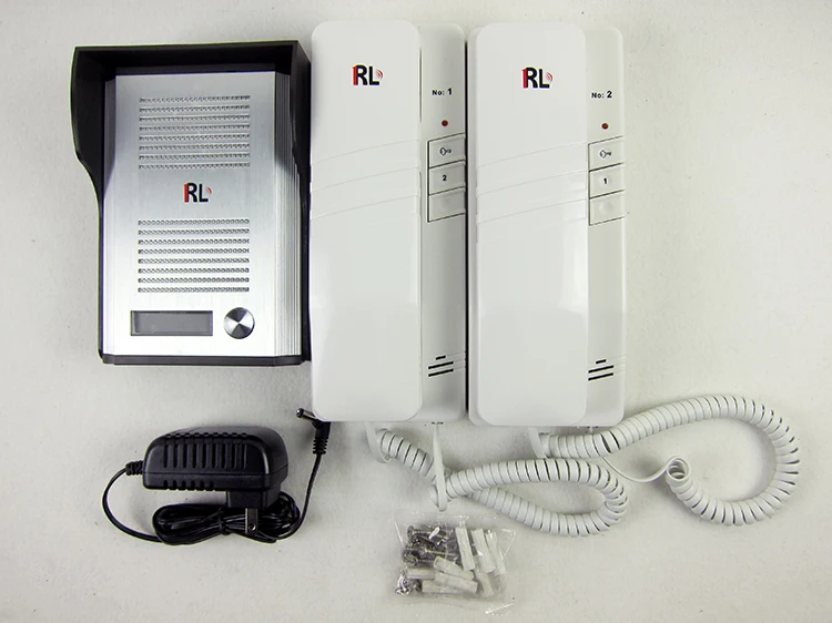 

XinSiLu building wired audio interphone home Security intercom system Audio door phone,Indoor units intercom function 1V2