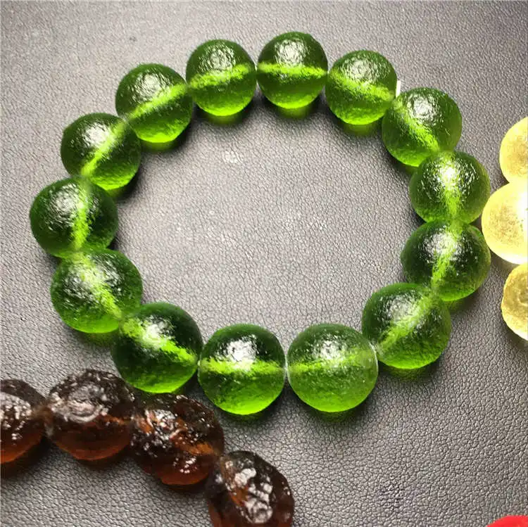 Pulsera de meteorito con piedras naturales, pulsera redonda para hombres y mujeres, regalo de Energy GIA curativo, joyerica d
