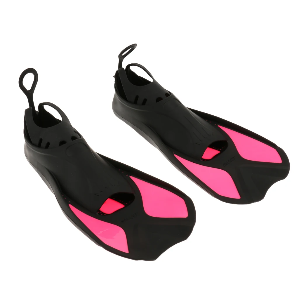 Kid's Adult's Full Foot Short Water Fins Scuba Diving Swim Training Flippers Diving Swimming Fins Adult Foot Fins Flippers