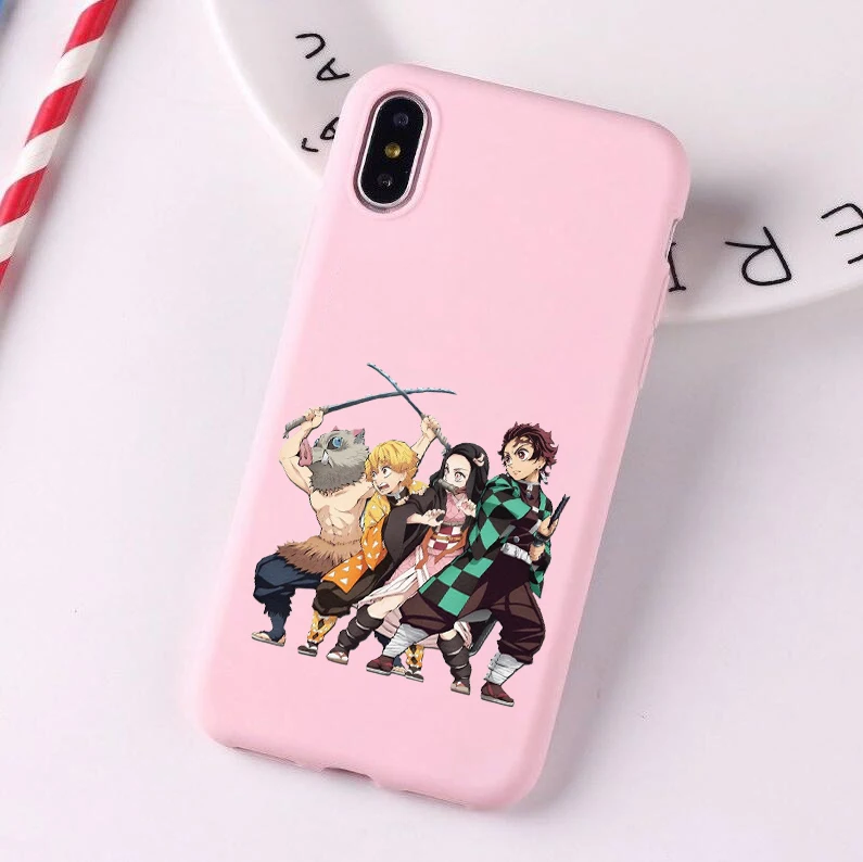 Камадо Nezuko Kimetsu без Yaiba демон убийца ТПУ, конфетный мягкий чехол для телефона для iphone 6/6s, 6 Plus/6s Plus, 7 Plus/8, XS XM X 11 pro