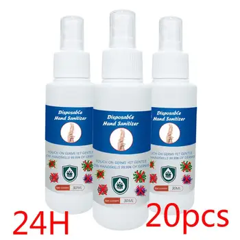 

20/10PCS 30ml Disinfection Rine-free Hand Sanitizer Without Alcohol Spray Portable Disposable Prevention Hand Sanitizer Fast