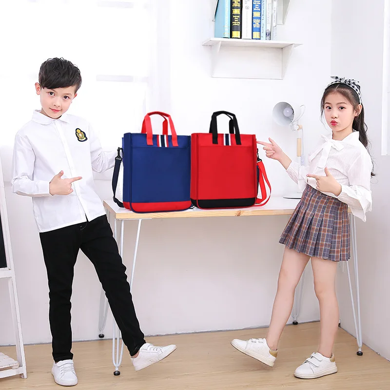 

New Style Children Carry Bag Customizable Printed Words Printed Logo Training Classes in bu xi dai Young STUDENT'S 1-3-6 Grade