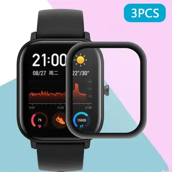 

3PCS Clear Ultra Film Tempered PET Screen Protector for AMAZFIT GTS Smart Watch Screen Protector Accessories 5.20