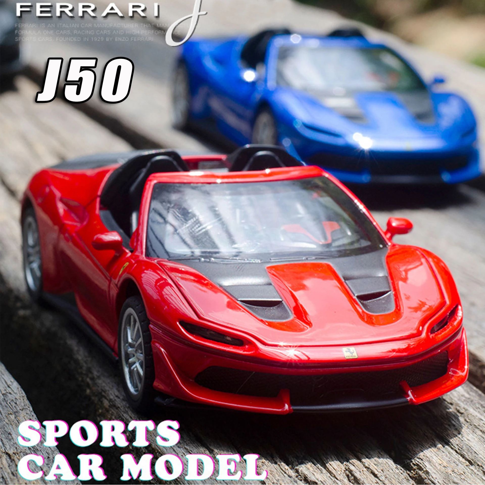 Новинка 2021 1:32 модель из сплава миниатюрный металлический автомобиль Ferrari J50 литая