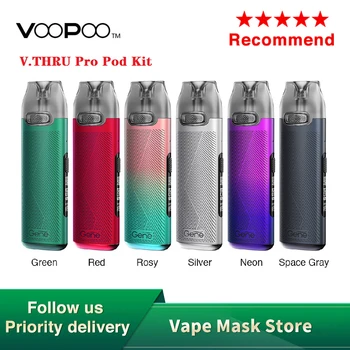 

Original VOOPOO V.THRU Pro Pod Kit with 900mAh Battery & 3ml Pod & 0.7ohm/1.2ohm Coil 0.69" OLED Screen E-cig Pod Vs Argus Air