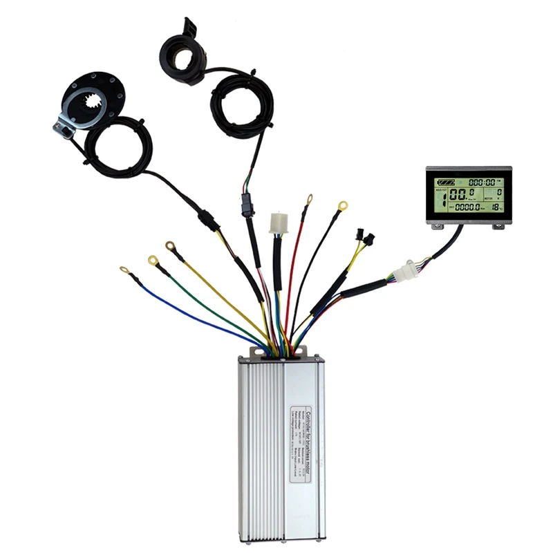 Dropship-36V/48V 1500W 35A Electric Bicycle Sine Wave Controller KT LCD3 Display&ampThumb Throttle and Sensor SM Accessories | Спорт и