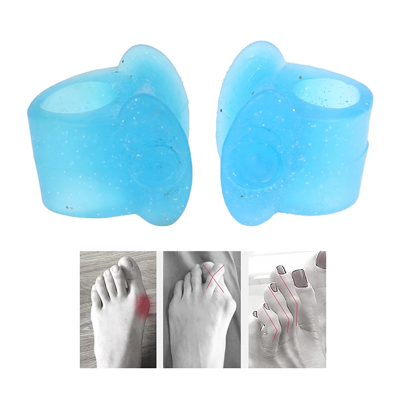 2Pcs Silicone Toe Separator Valgus Bunion Spacers Thumb Corrector Foot Care Tool