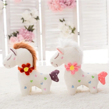 

35cm 55cm Beautiful White Horse Cartoon Animal Horse Accompany New Doll