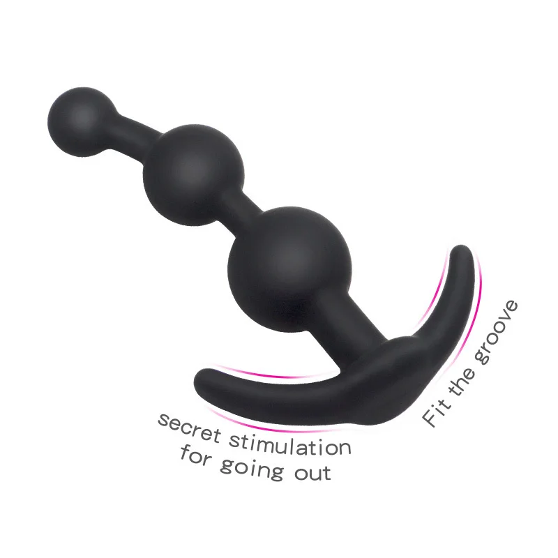 Silicone Anal Vibrator Long Beads Prostate Massager Flexible Butt Plug Stimulator Anal Beads Plug Sex Toys For Men Women