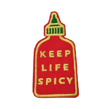 

Keep Life Spicy Hat Pin Embroidered Iron On Patch