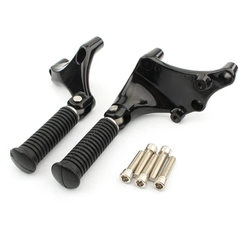 

NEW-Motorcycle Black Rear Passenger Foot Pedal Mount Bracket Foot Pegs Footpegs for Sportster XL883 1200 2014-2020
