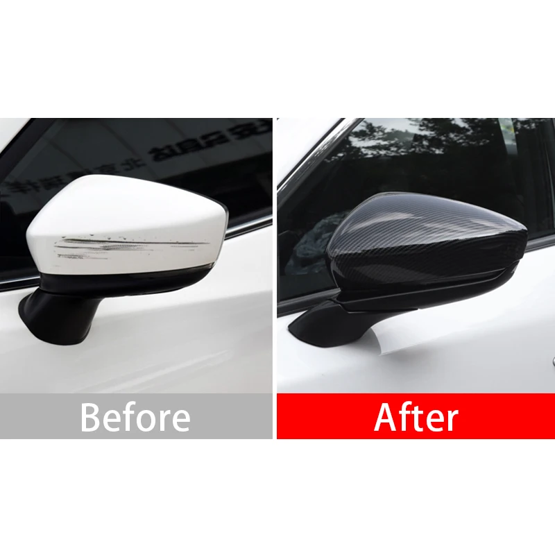 For Mazda 3 BP Alexa 2019 2020 2021 2022 2023 Car Side Rearview Mirror Cap Trim Cover Shell Sticker Accessories