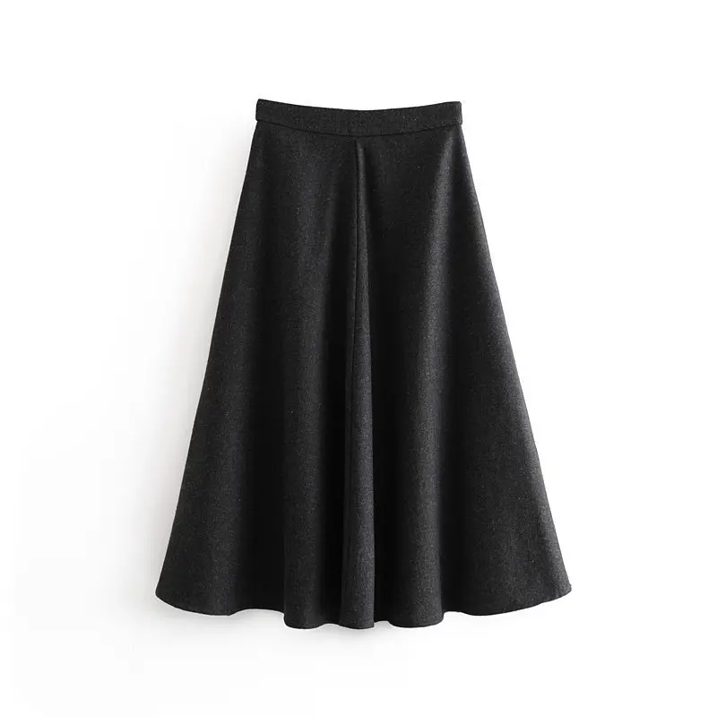 Bonjean женская элегантная клетчатая плиссированная юбка боковая молния Хаундстут до середины икры юбки офисная одежда ретро миди юбки