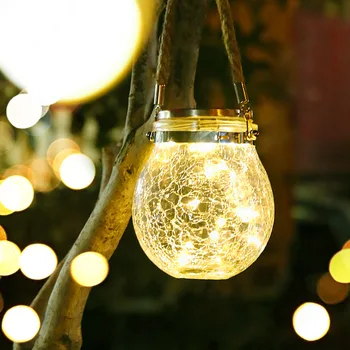 

Outdoor Solar Crack Glass Wishing Lamp Landscape Garden Crack Lamp Waterproof Night Light Villa Atmosphere Lighting