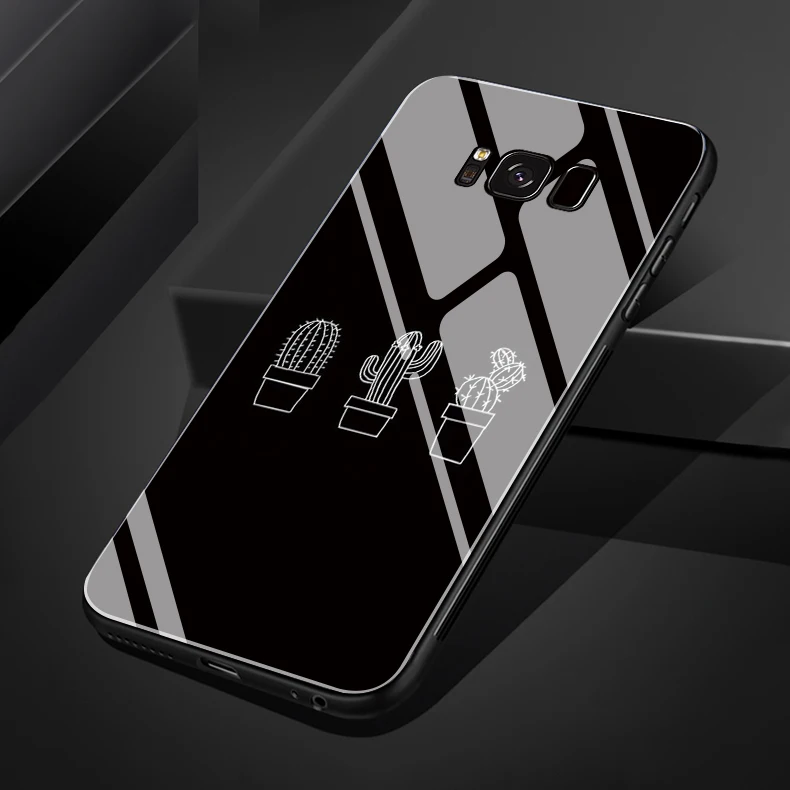 Крутой простой рисунок линии подходит для телефона из закаленного стекла для samsung Galaxy Note8 Note9 S8 S9 S10 plus