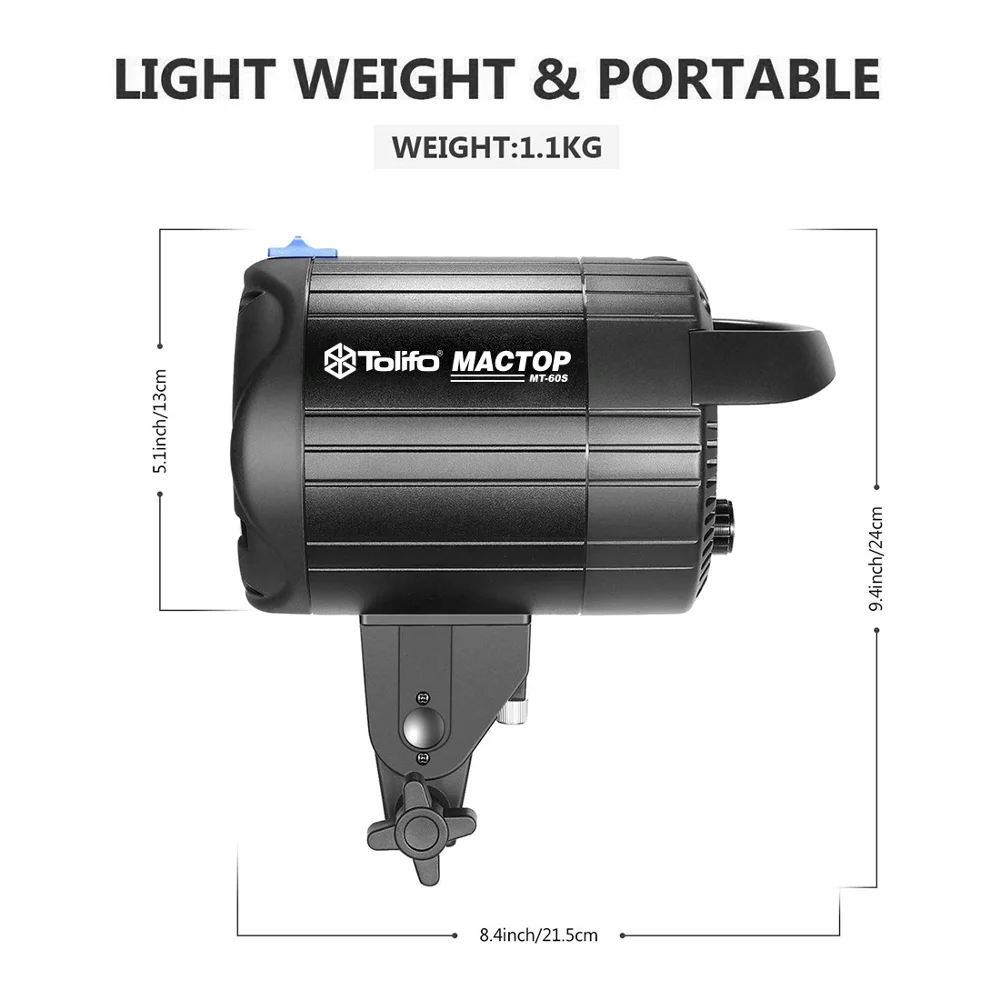 LED-Continuous-Video-Light-Tolifo-60W-Bowens-Mount-Aluminum-Alloy-Studio-Lamp-with-LCD-Display-Remote (3)