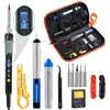 Handskit 90w Soldering Iron kit Digital Adjust Temperature Soldering Iron kit with Soldering Tips Desoldering Pump Welding Tools ► Photo 1/6